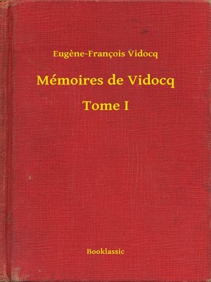 cover image of Mémoires de Vidocq--Tome I